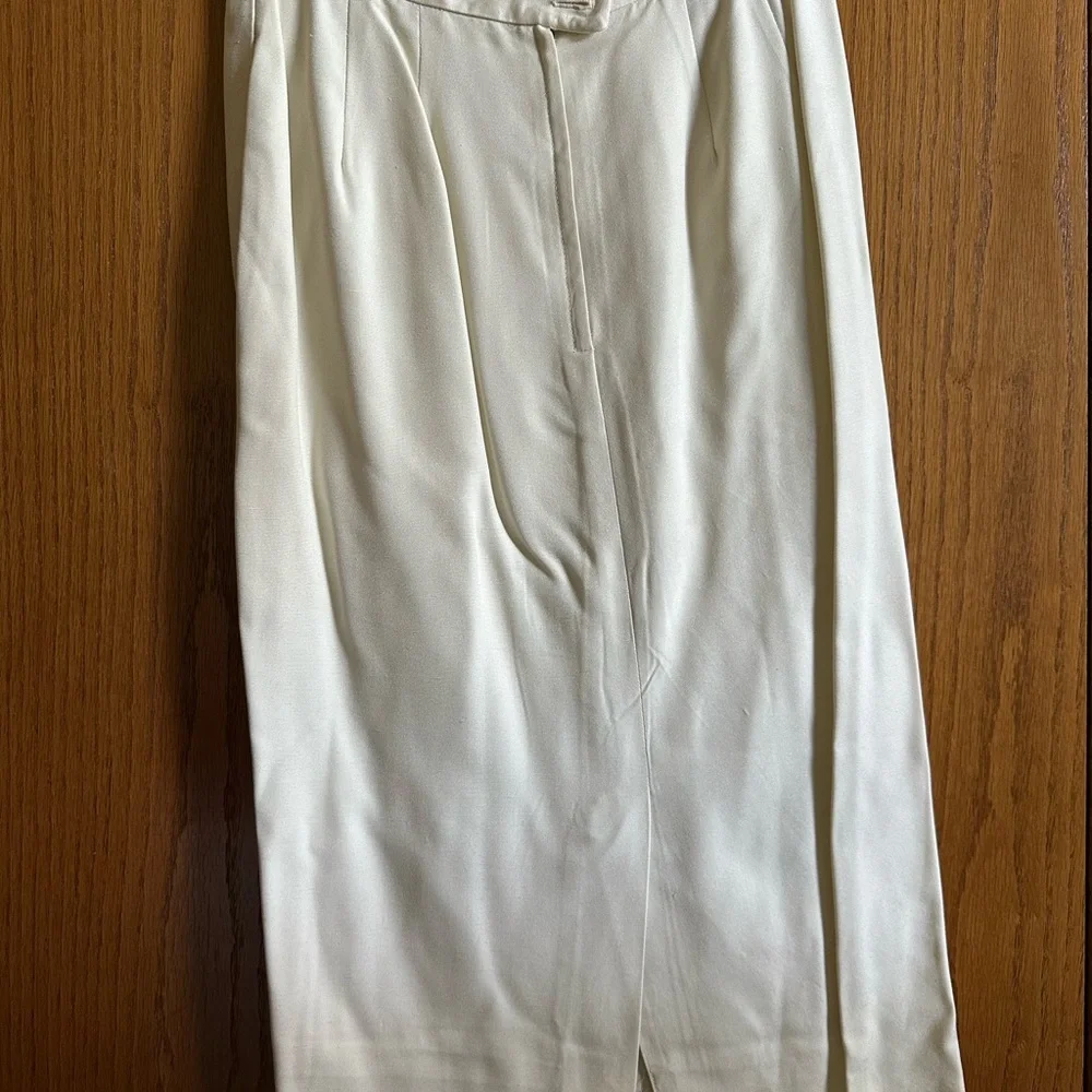 Vintage Christian Dior Cream Skirt Blazer Set
